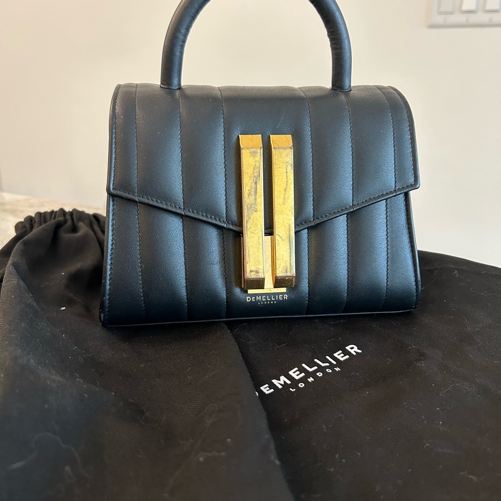 DeMellier Black Nano Montreal Quilted Handbag